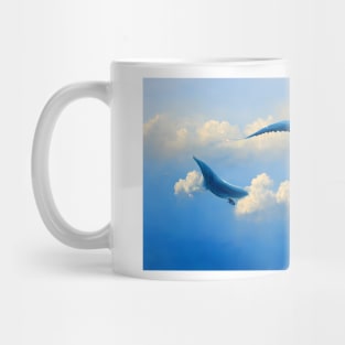 Whales swimming in the sky Mug